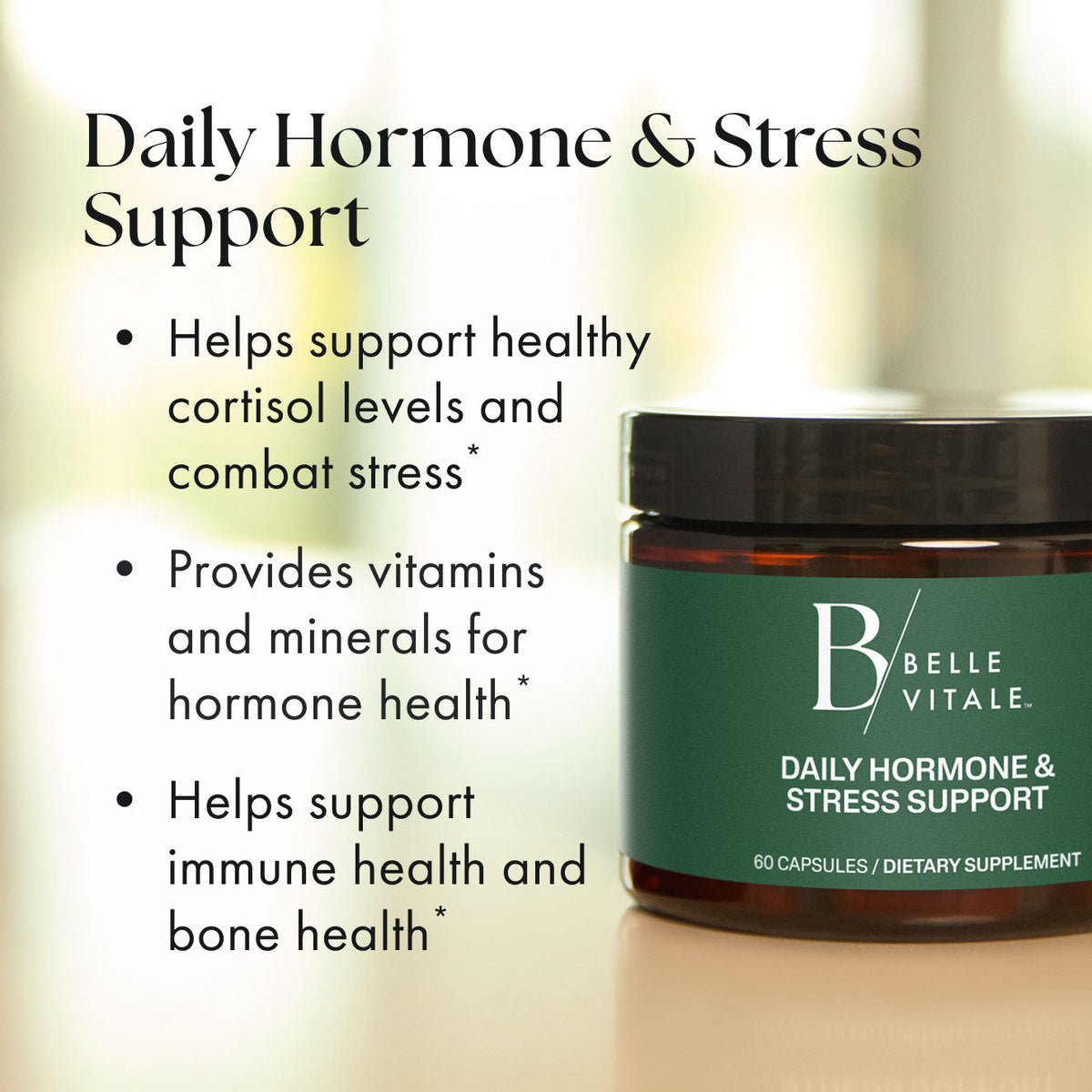 Daily Hormone & Stress Support key benefits