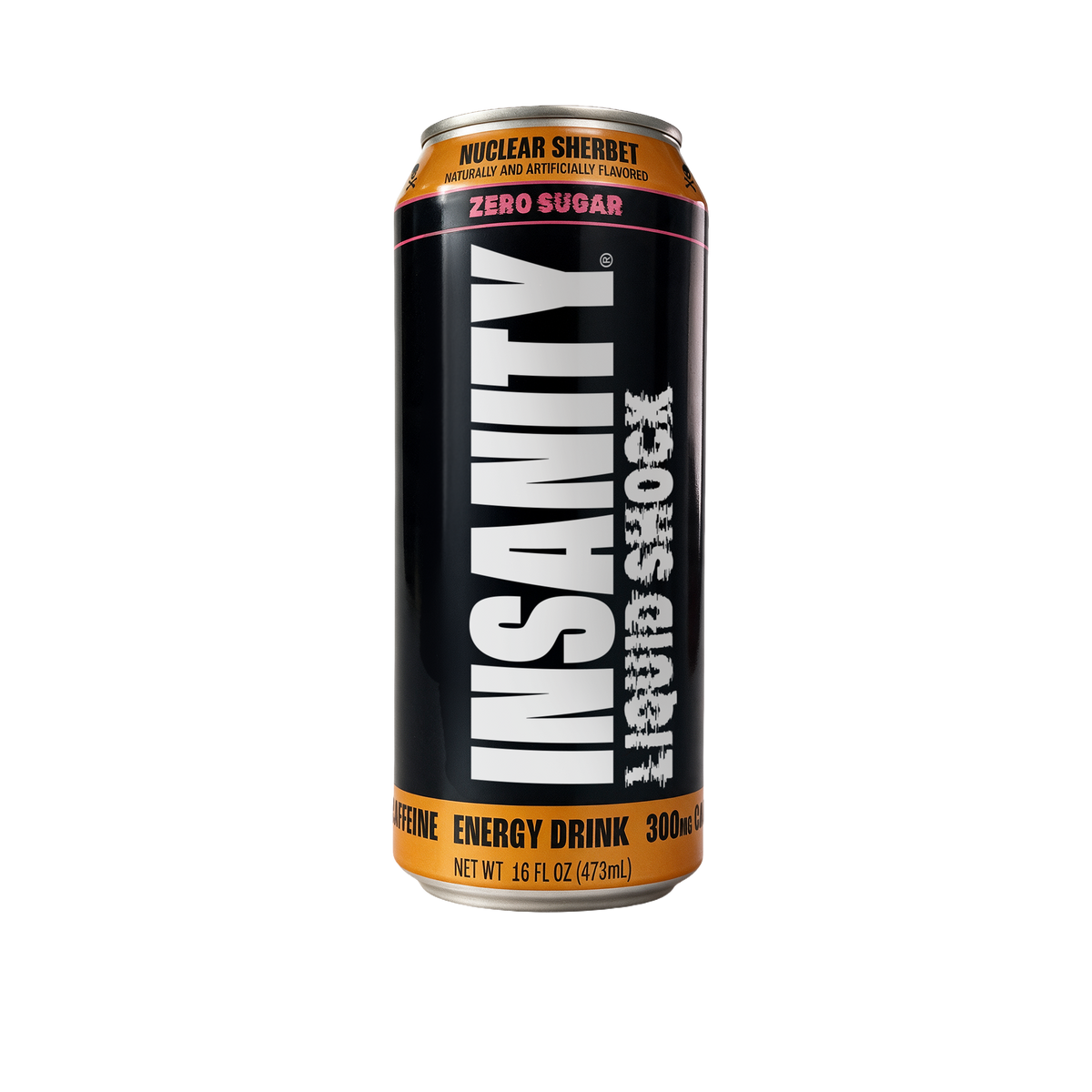 Can of INSANITY Liquid Shock Energy Drink