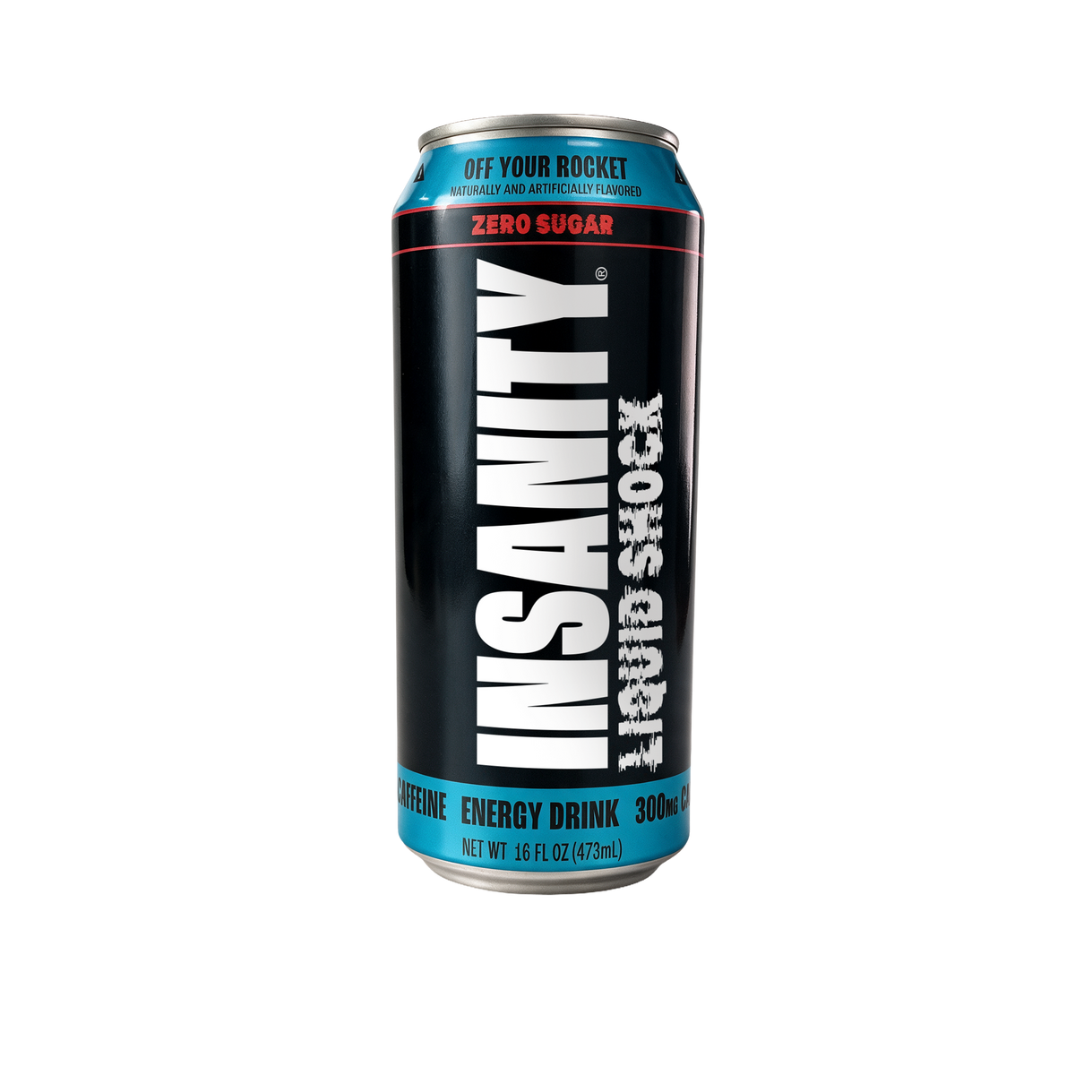 Can of INSANITY Liquid Shock Energy Drink