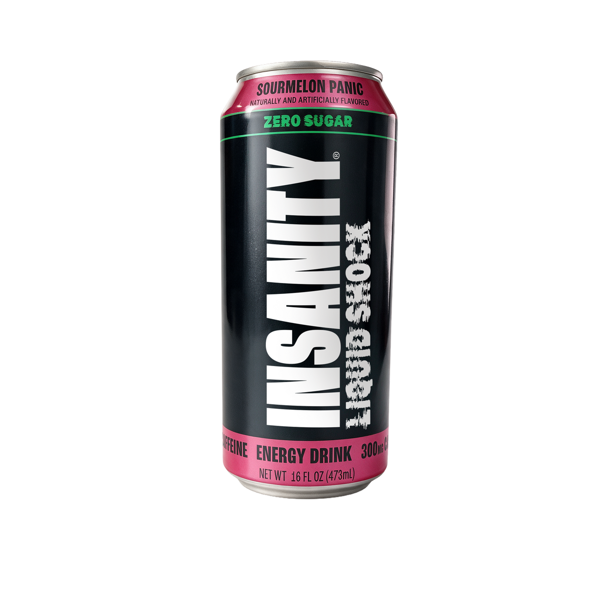 Can of INSANITY Liquid Shock Energy Drink