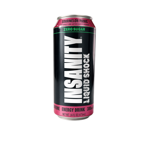 Can of INSANITY Liquid Shock Energy Drink
