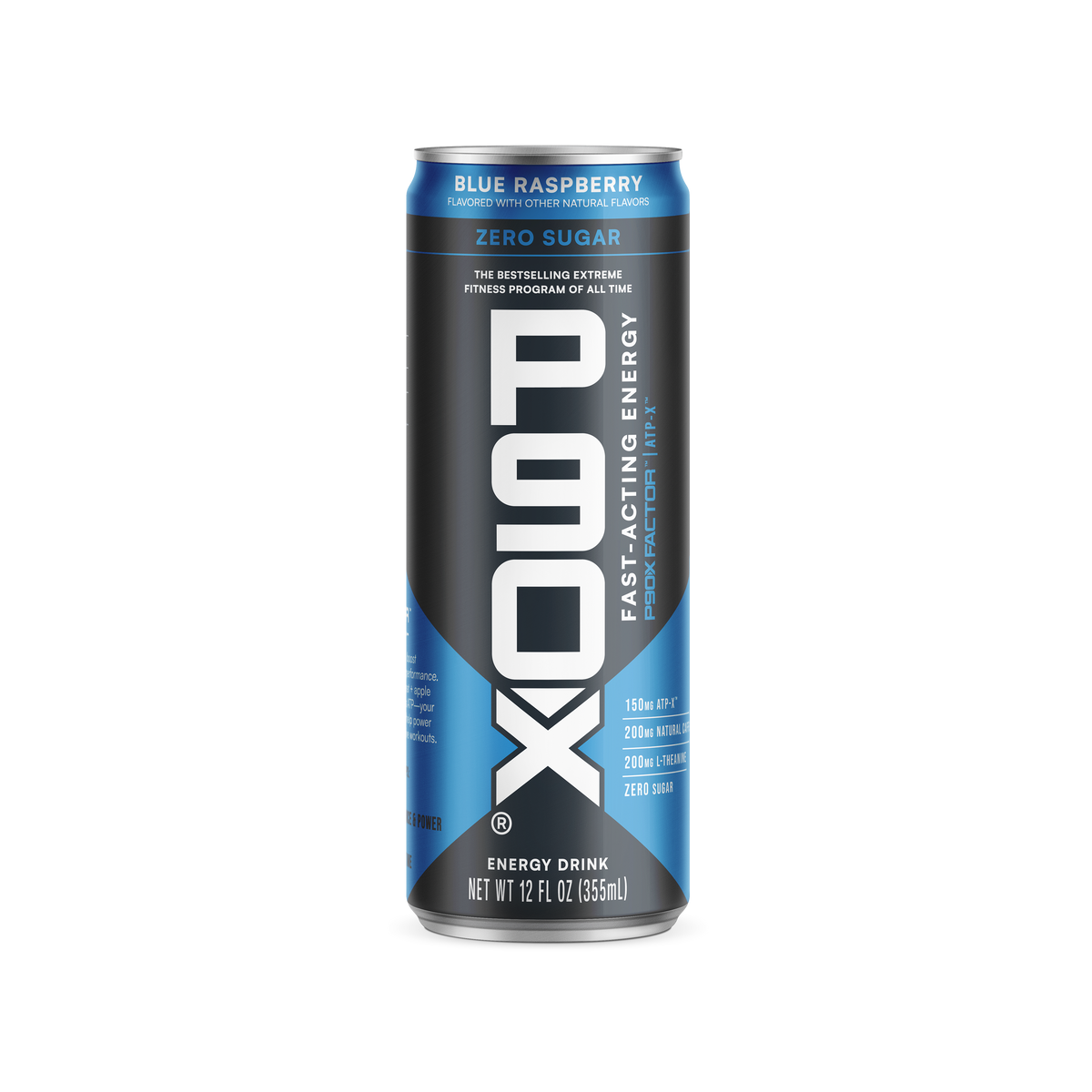A can of Fast-Acting P90X Energy Drink