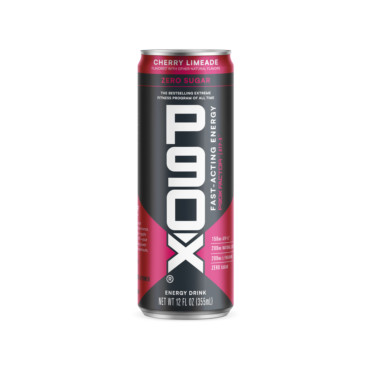 A can of Fast-Acting P90X Energy Drink