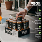 Lifestyle image of P90X Energy Drink with Benefit Callouts
