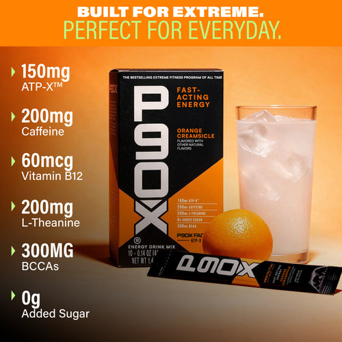 Built for Extreme. Perfect for Everyday. P90X Energy Sticks with Ingredient Callouts