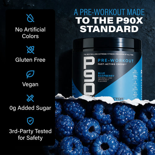 A Pre-Workout made to the P90X Standard. P90X Pre Workout with validation callouts