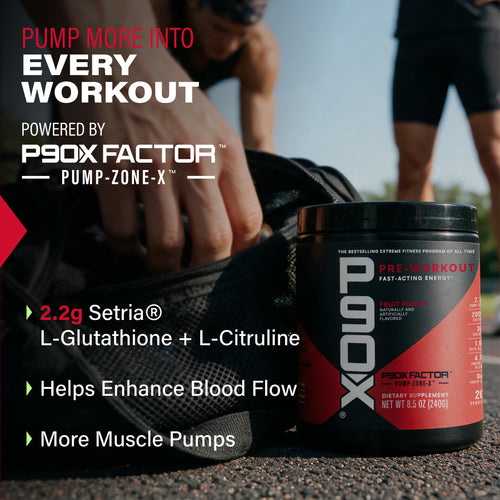 Pump More into Every Workout. P90X Pre Workout with clinical callouts