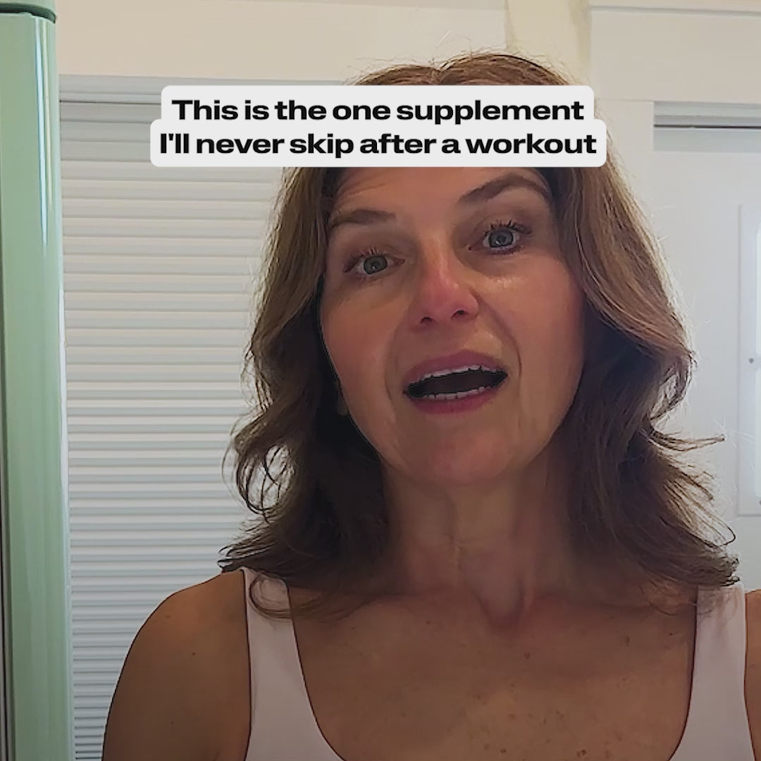 Bernadette Z discusses workout recovery benefits of Recover Post Workout after exercise soreness experiences in UGC video