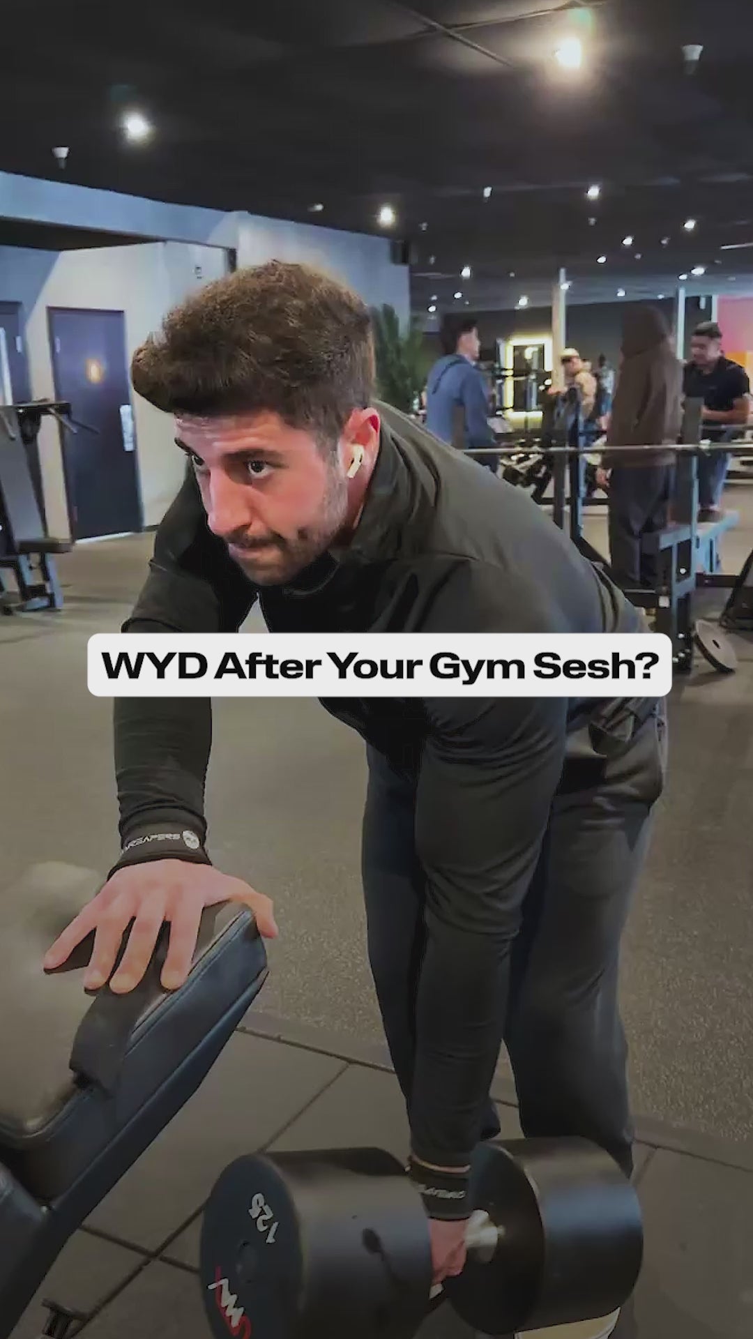 George describes post-workout recovery routine using Recover Post Workout to support muscles.